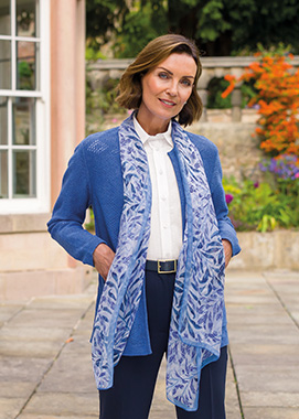 Ladies white blouse with a scarf